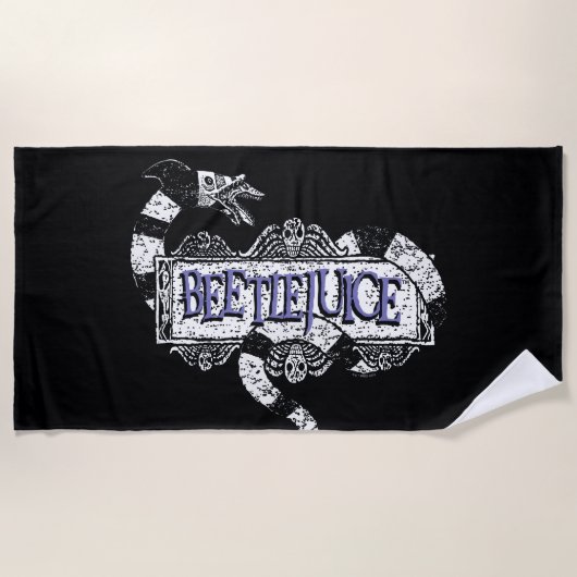 Serviette De Plage Beetlejus | Vapeur de sable enroulé sur le logo Be (Devant)