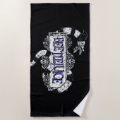 Serviette De Plage Beetlejus | Vapeur de sable enroulé sur le logo Be (Devant)