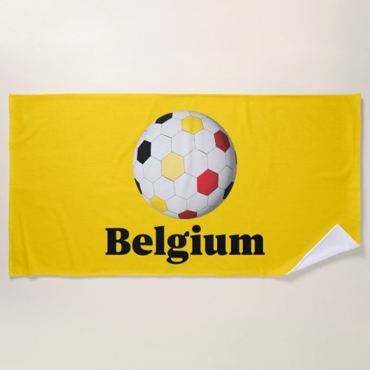 Serviette De Plage Begium Soccer (Devant)