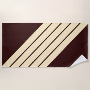 Serviette De Plage Beige Brown rayé les années 70 les années 80 Class