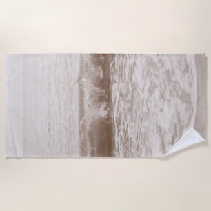 Serviette De Plage Beige doux Océan Atlantique Blisses 2 #océan #art