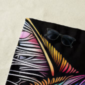 Serviette De Plage Belle Aquarelle Chat en Verre Tiré (En situation)