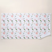 Serviette De Plage Belle aquarelle florale (Devant)
