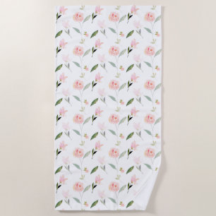 Serviette De Plage Belle aquarelle florale