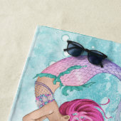Serviette De Plage Belle aquarelle Petites sirènes (En situation)