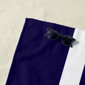 Serviette De Plage Belle boussole nautique Bleu thème nautique (En situation)