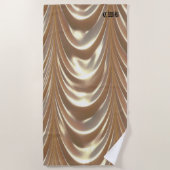 Serviette De Plage Belle Drape Élégant Monogramme Motif (Devant)