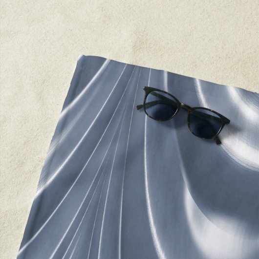 Serviette De Plage Belle Drape Soft Bleau Élégant Monogramme Motif (En situation)