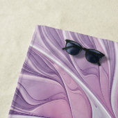 Serviette De Plage Belle Fleur rose moderne Fractal Art Abstrait (En situation)
