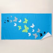 Serviette De Plage Belle papillon Agender Pride (Devant)