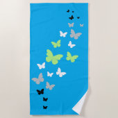 Serviette De Plage Belle papillon Agender Pride (Devant)