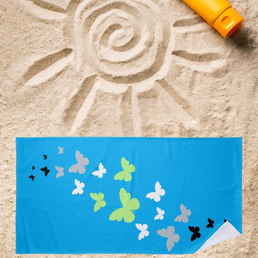 Serviette De Plage Belle papillon Agender Pride