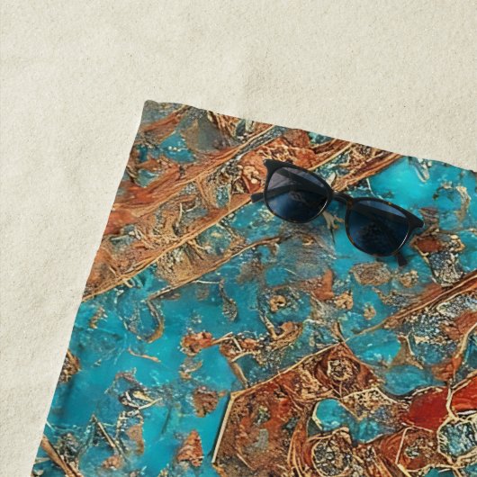 Serviette De Plage Belle Perse Ancien Motif Collection populaire (En situation)