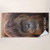 Serviette De Plage Belle photographie de Borneo Orangutan (Devant)