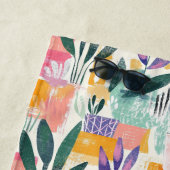 Serviette De Plage Belle Pots de jardin Pastel Rose Fauvism (En situation)