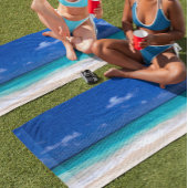 Serviette De Plage Belle scène de plage sable surf