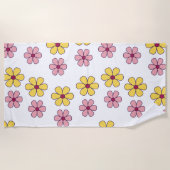 Serviette De Plage Belles grosses fleurs (Devant)