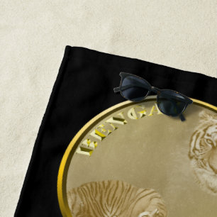 Serviette De Plage Bengals Tigers Gold Coin,