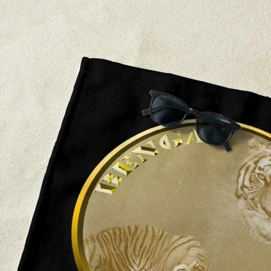 Serviette De Plage Bengals Tigers Gold Coin, (En situation)