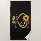 Serviette De Plage Bénie d'être appelée maman (Devant)