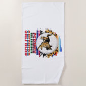 Serviette De Plage Berger allemand (Devant)