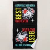 Serviette De Plage Berger allemand papa, Chien papa (Devant)