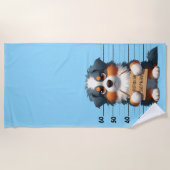 Serviette De Plage Berger Australien vilain (Devant)