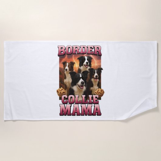Serviette De Plage Berger Border Collie (Devant)