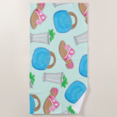 Serviette De Plage Bermuda Sac Sandals Mint Julep Preppy (Devant)