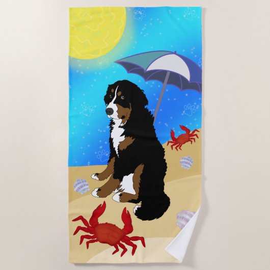 Serviette de plage bernoise de chien de montagne (Devant)