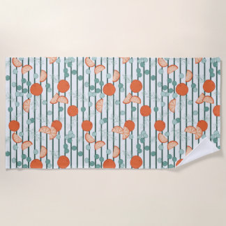 Serviette De Plage Berry Citrus - Grandes vertes foncées