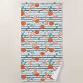 Serviette De Plage Berry Citrus - Grandes vertes foncées (Devant)