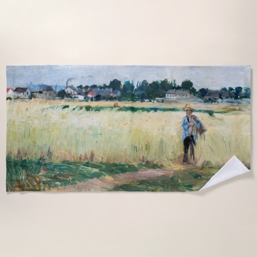 Serviette De Plage Berthe Morisot - Dans le champ de roues à Gennevil (Devant)