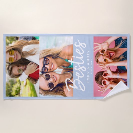 Serviette De Plage Besoins Photo personnalisée BFF Friends Modern Fun (Devant)