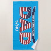 Serviette De Plage Best American Dad Ever (Devant)