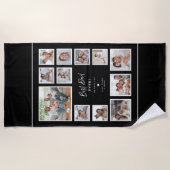 Serviette De Plage Best Dad Ever Custom Multi Photo Collage Grid (Devant)