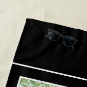 Serviette De Plage Best Dad Ever Custom Multi Photo Collage Grid (En situation)