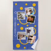 Serviette De Plage Best Friend Forever, personnalisation 6 Photo Coll (Devant)