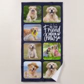 Serviette De Plage Best Friend Has Pws Custom Pet Chien Photo Collage (Devant)