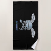Serviette De Plage Béton bleu-gris (Devant)