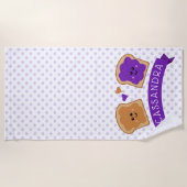 Serviette De Plage Beurre d'arachide mignonne et gelée (Devant)