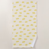 Serviette De Plage Beurre de marque perdue Jaune (Devant)