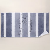 Serviette De Plage Bientôt de retour à la mer Shower de bébé (Devant)