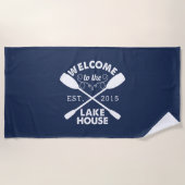 Serviette De Plage Bienvenue à Lake House | Personnalisé (Devant)