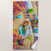 Serviette De Plage Bienvenue Accueil Beach Balloons Sand Beach Servie (Devant)
