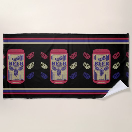 Serviette De Plage Bière artisanale C (Devant)