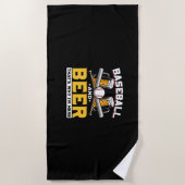 Serviette De Plage Bière Boveur Baseball Bière Humour Anniversaire (Devant)
