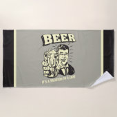 Serviette De Plage Bière : C'est un séjour en Can (Devant)