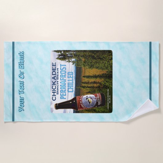 Serviette De Plage Bière de bouleau à poulet (Devant)