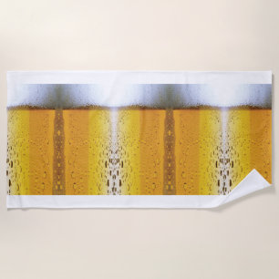 Serviette De Plage Bière moussante